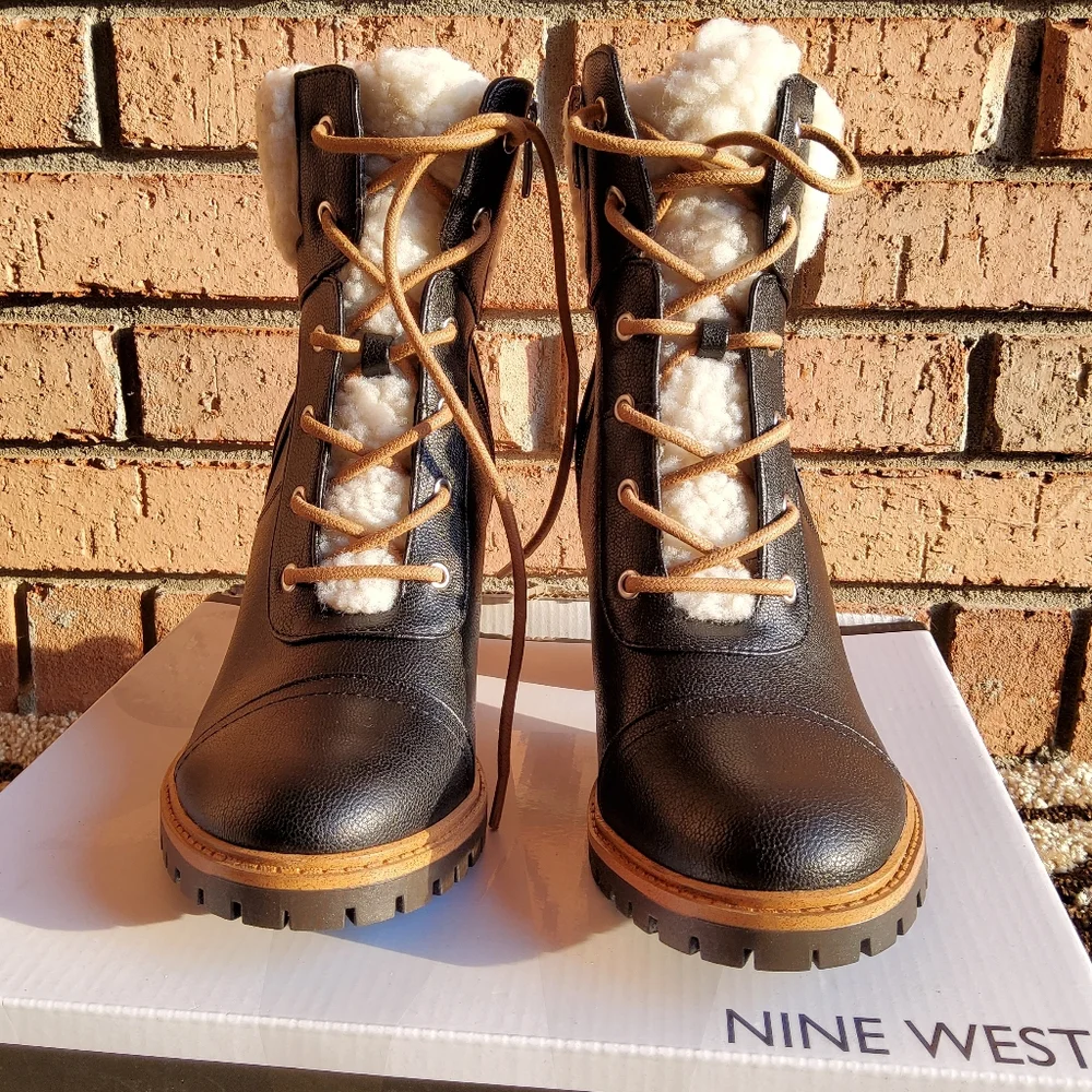 NWT! Nine West Women's Ankle Boots Penni3-SS Black Size 8M - Picture 1 of 7